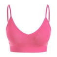 thumbnail image 2 of WCJM Pink Women's Solid Color Back Sports Bra Absorbing Gathering Sports Bra, 2 of 3