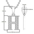 thumbnail image 4 of Dazzlingrock Collection 0.10 Carat (ctw) Round White Diamond Fancy Letter 'H' Initial Pendant 1/10 CT, 14K White Gold, 4 of 6
