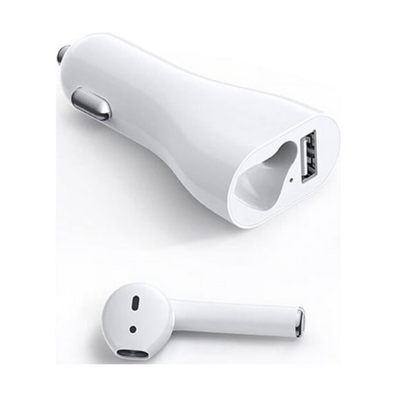 Docking Car Charger Wireless Earphone for LG Wing Phone - Mono Headset Headphone Single Earbud Hands-free Mic USB Port P8Y Compatible With LG Wing
