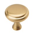 thumbnail image 1 of Pomo para armario Amerock E Trad, redondo, 3,2 cm de profundidad, bronce champán, paquete de 6, 1 of 1