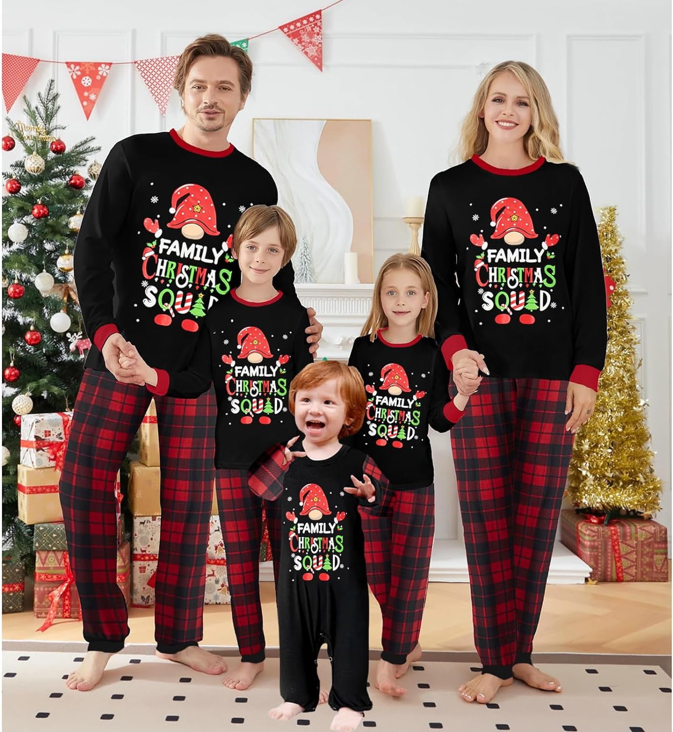 WephuPSho Conjuntos de pijamas navidenos familiares a juego pijamas navidenos para bebes a juego para adultos y ninos conjunto de ropa de dormir navidena para vacaciones Walmart en linea