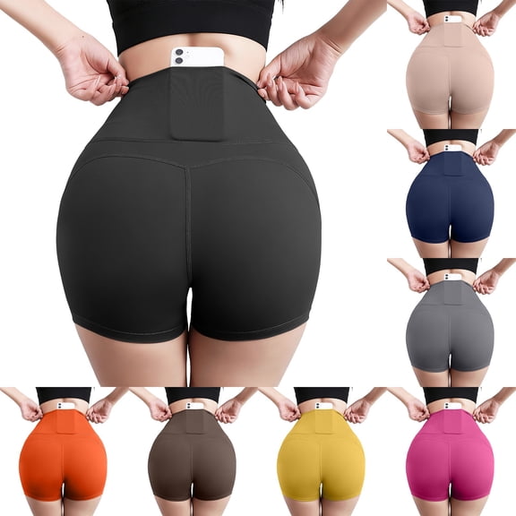 Only Moment Women's Summer Sweat Shorts Blended Fabric High Waisted Stretch Ankle Pants for Women Business Casual Travel Athletic Work Yoga Shorts Navy,S