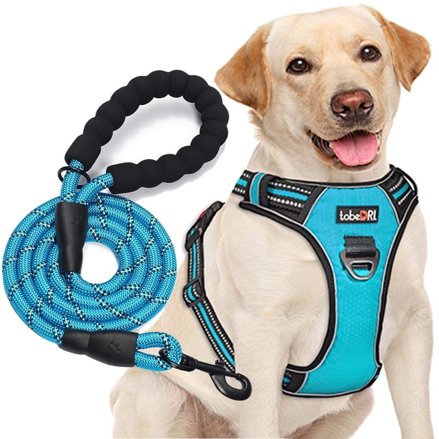 Arnés para perros TobedRi ajustable reflectante Oxford Blue M