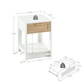 thumbnail image 5 of Cterwk 15.75" Rattan End Table Nightstand with Drawer, White, 5 of 9