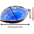 thumbnail image 2 of mini cuencos para salsa, platos pequeños, cuencos de cerámica para salsa, cuencos para salsa hechos a mano con forma de hoja, adecuados para cocina, comedor (amarillo claro, azul oscuro, Se, 2 of 5