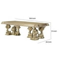 thumbnail image 5 of Benjara Dining Table with Hollow Carving, Gold Finish, 5 of 5