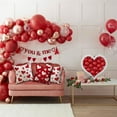 thumbnail image 5 of Valentine''s Day Pillow Covers 16x16 Inch Set of 2 Red Hearts Decor White Throw Pillow Covers Valentine''s Day Cushion Case Decoration for Sofa Couch, 5 of 6
