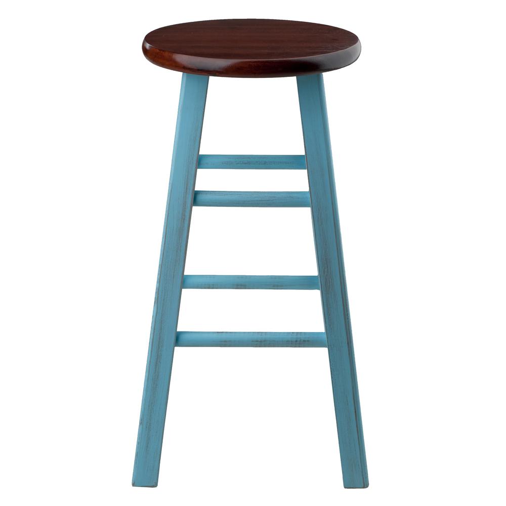 Winsome Wood Ivy 24" Counter Stool, Rustic Light Blue & Walnut Finish - image 3 of 6