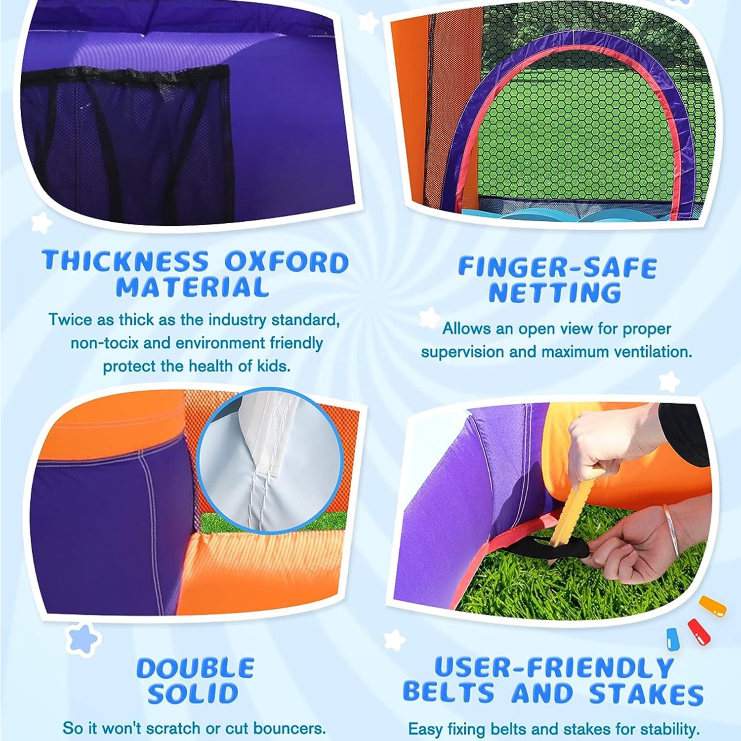 CIPACHO Inflatable Jumping Castle with Slide, Kids Bounce House Inflatable Slides Bounce House for Outdoor, Include Air Blower, Basketball Hoop, Football Playing