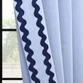 thumbnail image 4 of Alishomtll Blue Scalloped Rod Pocket Back Tab Blackout Curtains for Bedroom ,52"x 63",Pack of 2, 4 of 10