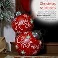 thumbnail image 4 of Alpine Corporation 21" x 16" x 30" Light-Up Freestanding Christmas Ball Ornament Decor, Red, 4 of 11