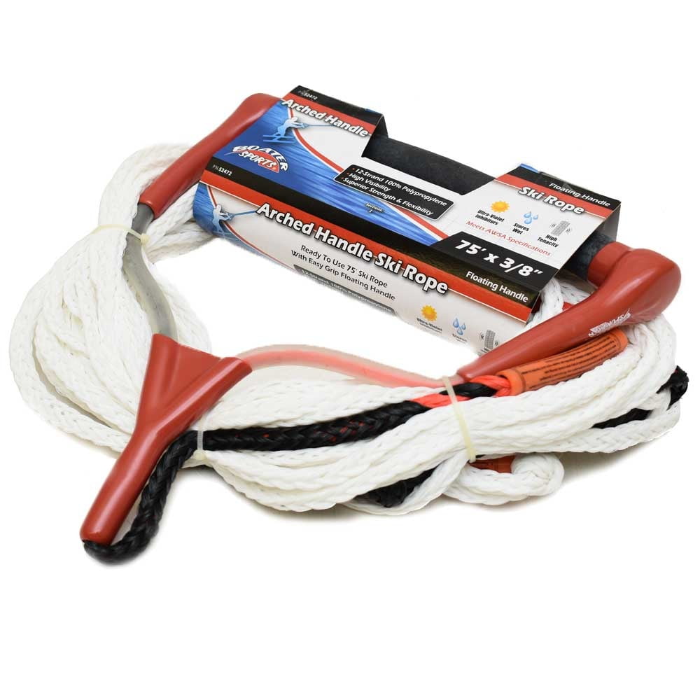 Boater Sports Boat Ski Rope 52472 w/ Floating Arched Handle 75 Ft