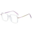 thumbnail image 4 of Women Square Photochromic Gray Oversized Purple Reading Glasses Men Anti-Blue Light Ultra-Light Readers Eyeglasses Frame, 4 of 6