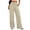 Deep Green, variant on Yungyresw Gingham Pants Women Elastic Drawstring Waist Lightweight Casual Pants Straight Wide Leg Plaid Lounge Trousers Deep Green L