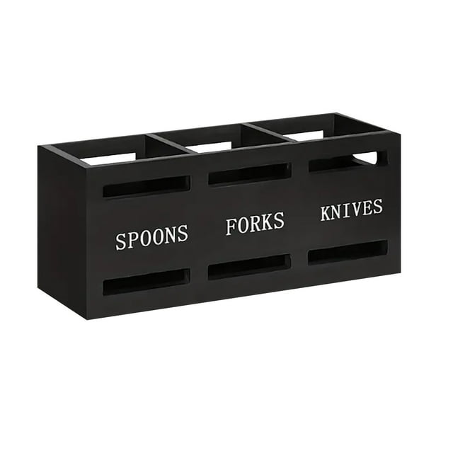asddcavvf Wooden Kitchen Tableware Organizer Utensil Holder Storage for Spoons Forks Chopsticks Dining Accessories Oval Dining Table Set for 4 with Leaf Dinning Table Mats Plates Mats for Table