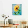 thumbnail image 2 of Sunflower Oil Painting Printed on Canvas Yellow Blossom Flowers Picture,for Bathroom Living Room Kitchen Home Decor,16x20 Inch No Frame, 2 of 4