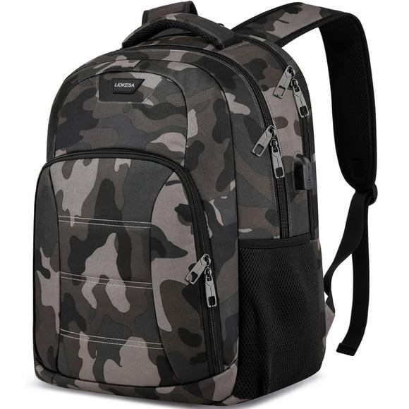 Mochila para portátil Liokesa Camo resistente al agua de 15.6 pulgadas