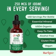MaryRuths Iodine Drops, USDA Organic, THYROID Support, 1 Fl Oz, 450 Servings