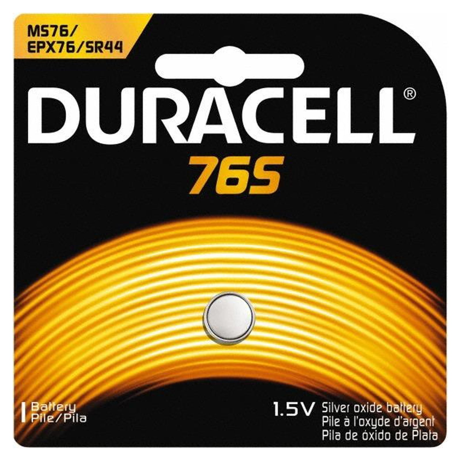 Duracell 76S 1.55V Silver Oxide Battery Replacement LR44, SR44, SR44H