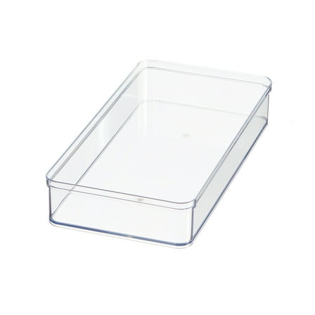 Mainstays Extra Large Wide Kitchen Drawer Organizer, Clear Plastic 12” x 6” x 2”