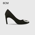 thumbnail image 1 of 2024 Escarpins en Satin Talons Fins pour Femmes Boucle Talons Strass Chaussures de Mariage Rouges Tête Ronde Chaussures de Travail Professionnelles FGS, 1 of 7