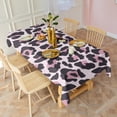 thumbnail image 4 of Pink and Black Of Leopard Print Rectangle Tablecloth 60"x120",Waterproof Polyester Rectangle Table Cloth, Wipeable Spillproof Polyester Tablecloth for Dining, Camping, Indoor and Outdoor, 4 of 6