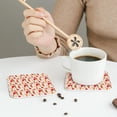 thumbnail image 6 of Lsque Dachshunds dogs pulls a hearts Pattern 4" Drink Coasters Set of 6, Leather Absorbent Coasters, Table Coaster Set Decorative Coffee Cup Coasters Housewarming Gift,Square, 6 of 7