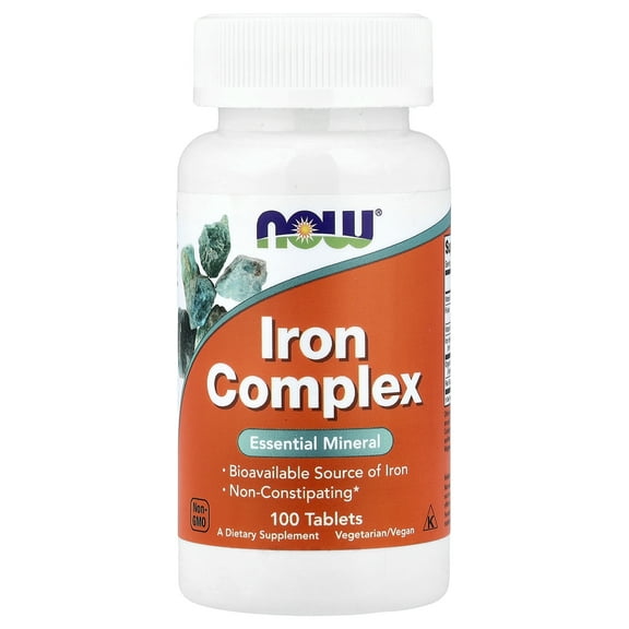 Iron Complex Vegetarian by Now Foods 100 Tablets