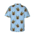 thumbnail image 3 of Balery German Shepherd Puppy Print Men's Hawaiian Shirts Short Sleeve Beach Shirt Relaxed Fit Vacation Button Down Shirts-3X-Large, 3 of 9