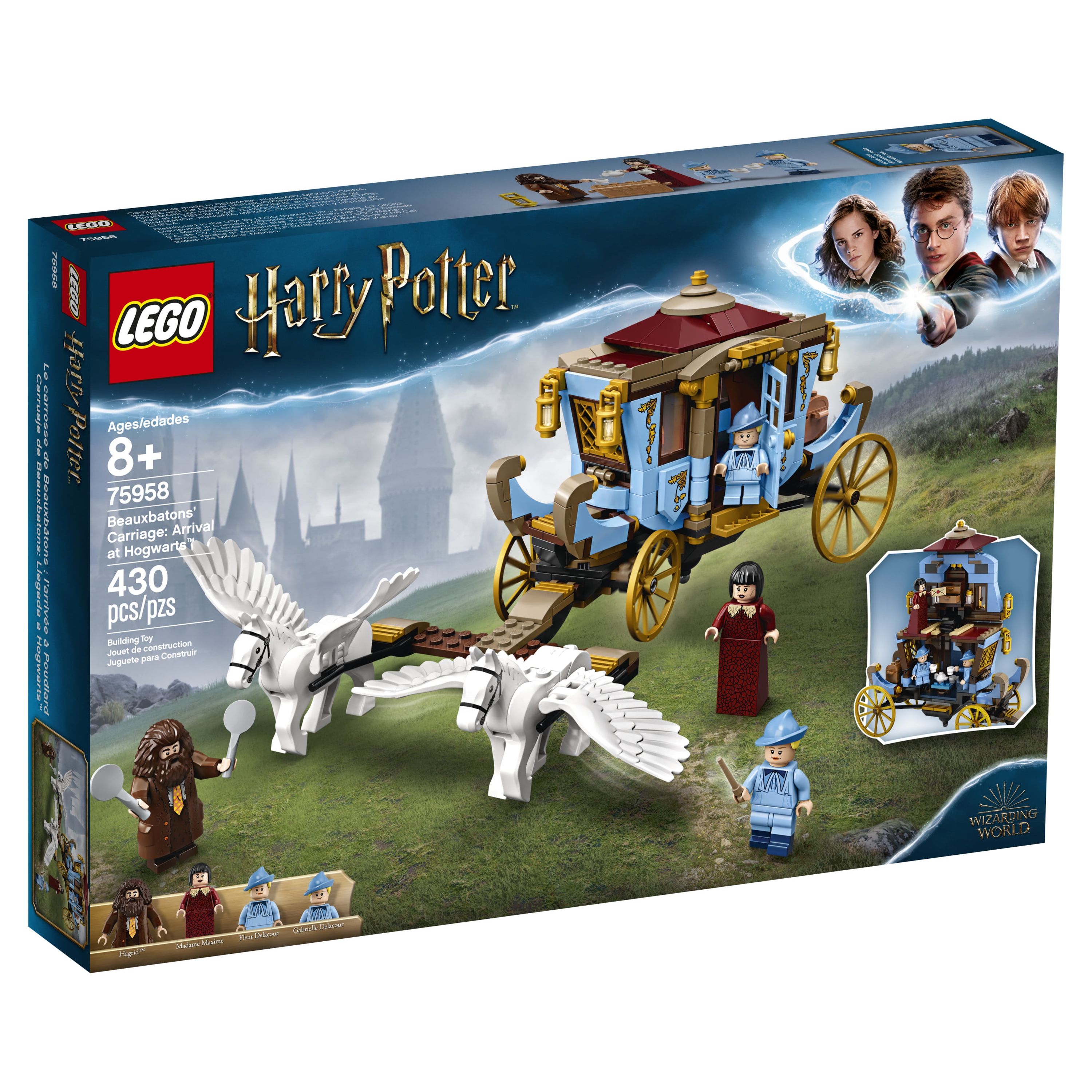 LEGO Harry Potter and the Goblet of Fire Beauxbatons' Carriage: Arrival at Hogwarts 75958 Wizard Hagrid Horses Building Toy (430 Pieces) - image 4 of 5