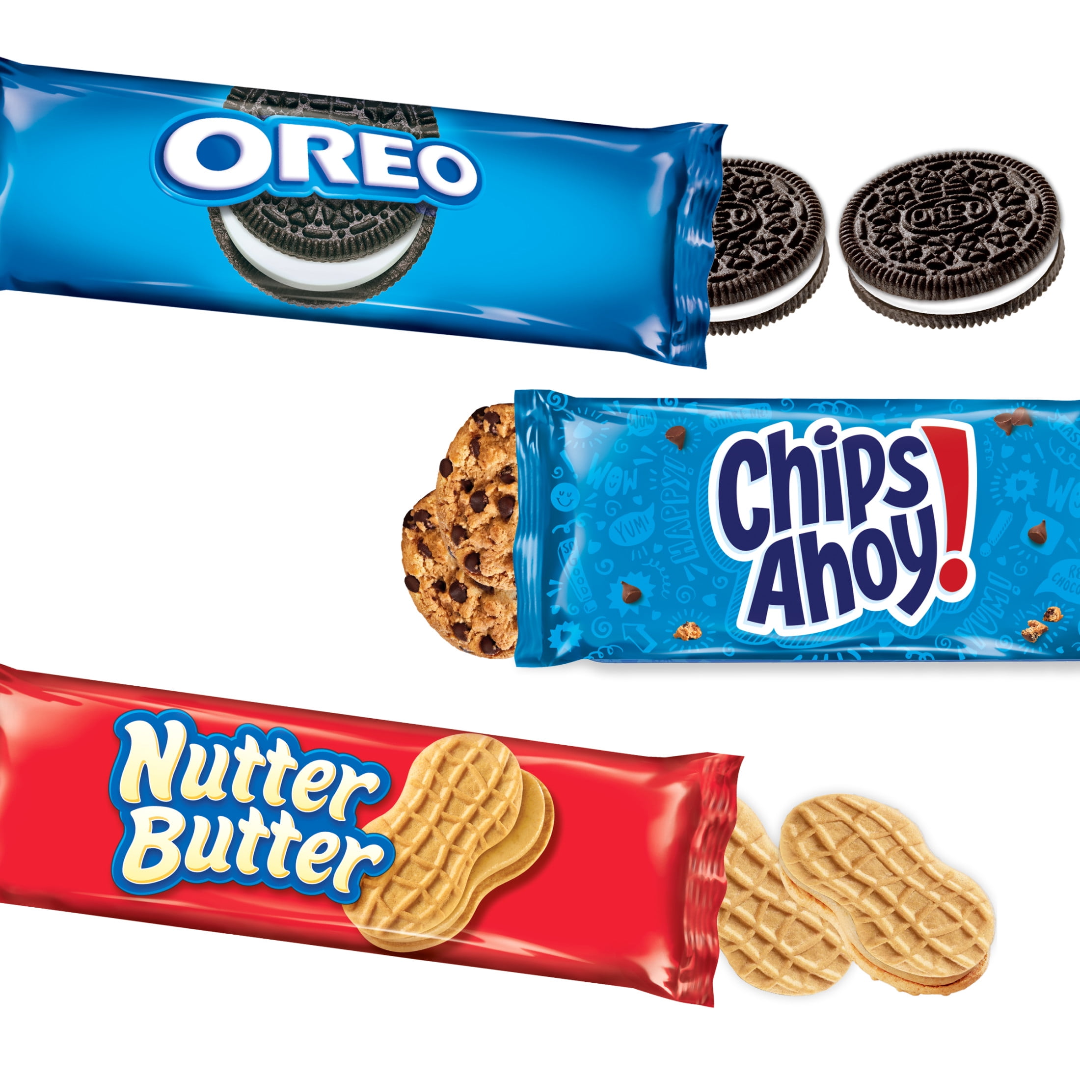 Nabisco Cookie Variety Pack, OREO, Nutter Butter, CHIPS AHOY!, 12 Snack Packs (4 Cookies Per Pack) Nabisco Cookie Variety Pack, OREO, Nutter Butter, CHIPS AHOY!, 12 Snack Packs (4 Cookies Per Pack)