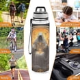 thumbnail image 7 of Halloween Pumpkins Person Sports Water Bottle Portable Travel Mug 32oz BPA Free Leak Proof Straw Transparent Tritan for Gym Yoga Cycling Camping, 7 of 7