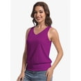 thumbnail image 5 of Women's Summer V Neck Tank Top Basic Sleeveless Casual Fit Shirts, 5 of 6