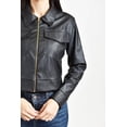 thumbnail image 4 of Chamarra corta de vinipiel Roman Fashion /Juvenil, 18048 (Negro) negro M, 4 of 5