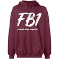thumbnail image 2 of OXI Hoodie Sweatshirt - Female Body Inspector, Basic Casual Hoodie for Men's and Women Fleece Hoodie Long Sleeve - Maroon Large, 2 of 3