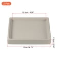thumbnail image 2 of Uxcell 5" Ceramic Square Planter Saucer Flower Pot Drip Tray Coaster, Gray 2 Pack, 2 of 6