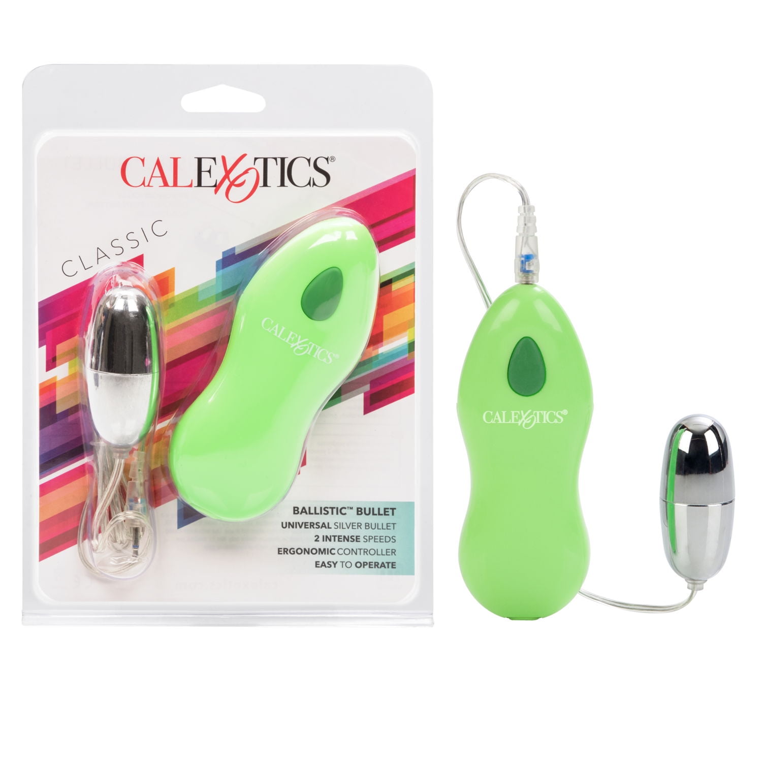 CalExotics Ballistic Universal 2-Speed Bullet Vibrator - Silver