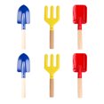 thumbnail image 1 of Juego de herramientas de jardinería, herramienta de jardinería de metal para niños con mango de madera resistente, herramienta de jardinería segura, 1 of 5