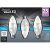 Great Value LED Light Bulbs 4-Way Deco Dimmable, 3-Pack