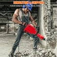 thumbnail image 6 of 2200W Demolition Jack Hammer 1400 BPM Jack Hammer Concrete Breaker Tool Kit, 2pcs Chisels Bit Set W/Case, Noise-Canceling Earplug, Shoulder Strap, 6 of 8
