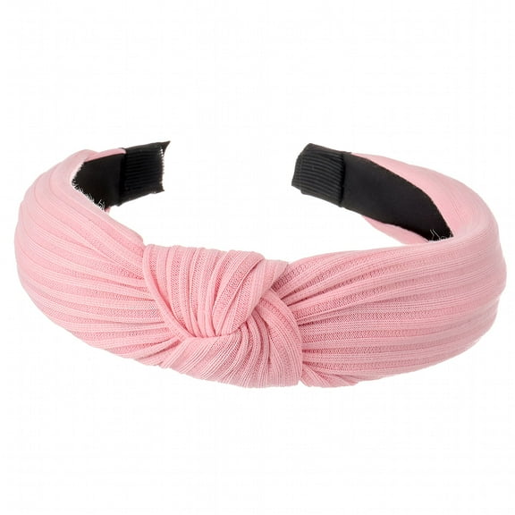 VANIDO Wide Elastic Non-slip Women Headband Knitted Fabric Women Girl Solid Color Knotted Headband Hair Accessories