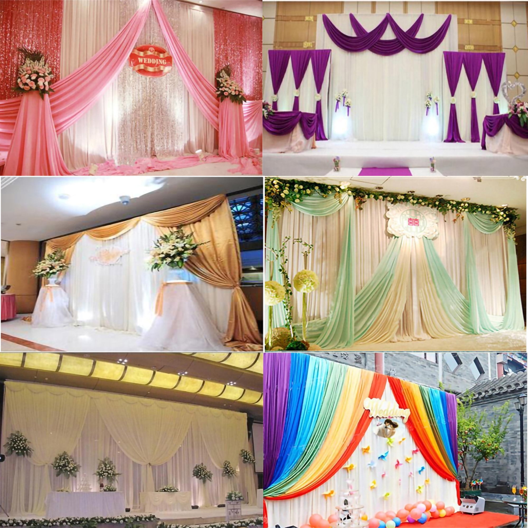 2 4x1 5m Party Wedding Backdrop Photography Background White