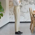 thumbnail image 2 of Pantalones de traje de negocios de pierna ancha para hombre, pantalones drapeados fluidos para hombre, pantalones vintage de verano 2024, finos, informales, económicos, nuevos, 2 of 5