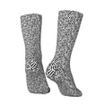 thumbnail image 5 of Uemuo Weave Geometric Pattern Women's Crew Socks, Soft Durable Breathable Moisture-Wicking with Odor Control Cotton socks, 5 of 9