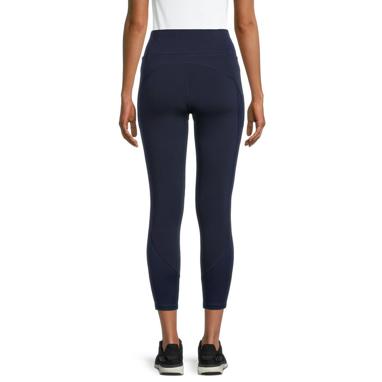 Avia Women's Performance Leggings with Ribbed Insets 