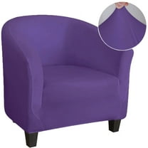 Nvzi -b Club Chair Slipcover, Tub Chair Cover, Stretch Armchair Covers, Sofa Cover Furniture Protector for Living Room 25.59-35.43inch (Dark Purple)