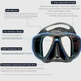 thumbnail image 3 of Tidal Mask - Advanced Anti Fog Diving Mask for Scuba Diving, Snorkeling, Free Diving and Swimming. Wide-Angle Tempered Glass Lens. Best Anti-Fog Diving mask for Adults - Blue/Clear Lens, 3 of 11
