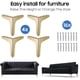 thumbnail image 2 of Patas para muebles de 7"/17,5 cm, 4 patas de metal modernas con forma de triángulo de diamante para muebles, repuesto para armario, sofá, sillón, otomana, 2 of 6