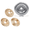 L*3PCS, variant on difdany Angle Grinder Polishing Pads 3-Piece Set - 0.87x3.94in Tungsten Carbide Wheel for Fast Stock Removal, Wood Sanding Shaping Carving and Cutting, Universal Fit Woodworking Disc(Gold L )