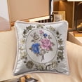 thumbnail image 6 of TERGAYEE Pillow Covers 17.7 Inches 45cm Wide Wide Pack Of European Emboss Flower Pillows Sofa Waist Cushions Car Bedrooms Home Backrests Pillowcases Home Supplies, 6 of 6